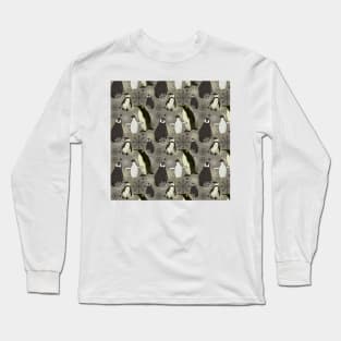 Snowy Penguins - Yellow Long Sleeve T-Shirt